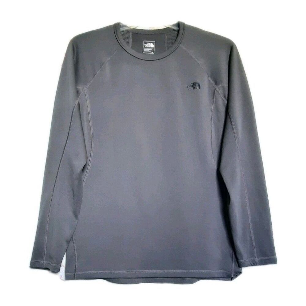 The North Face FlashDry Grey Long Sleeve Performance Shirt Men L  Quick Dry